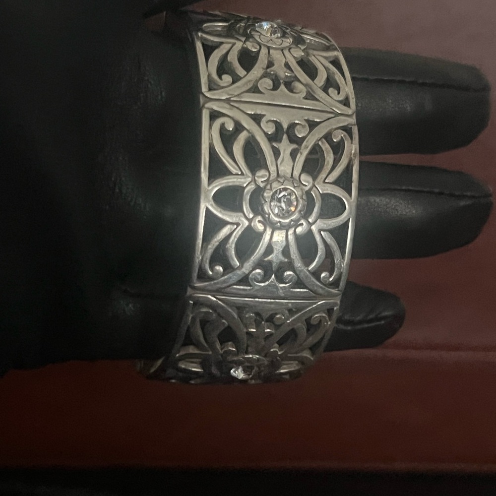 Brighton Hinged Cuff Bracelet with Swarovski stones.